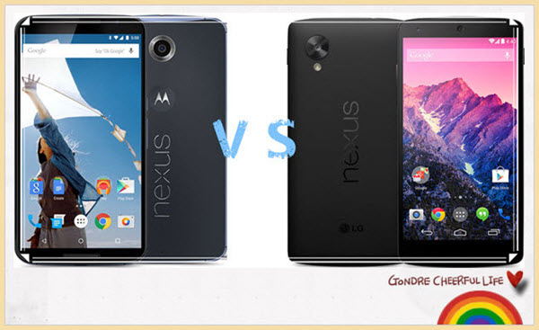 Nexus6とNexus5比較