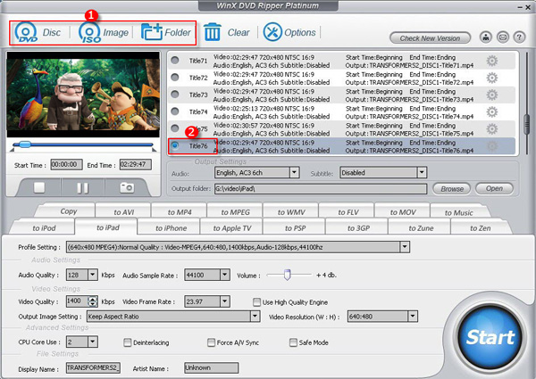 Convert DVD Movie UP