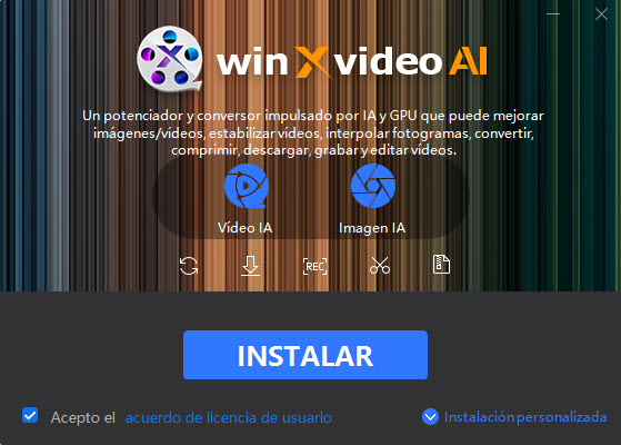 permitir la instalación de Winxvideo AI