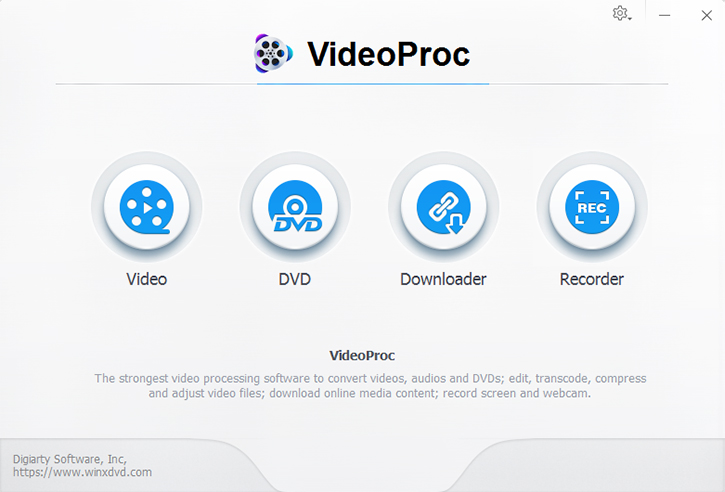 UI of Full Version VideoProc