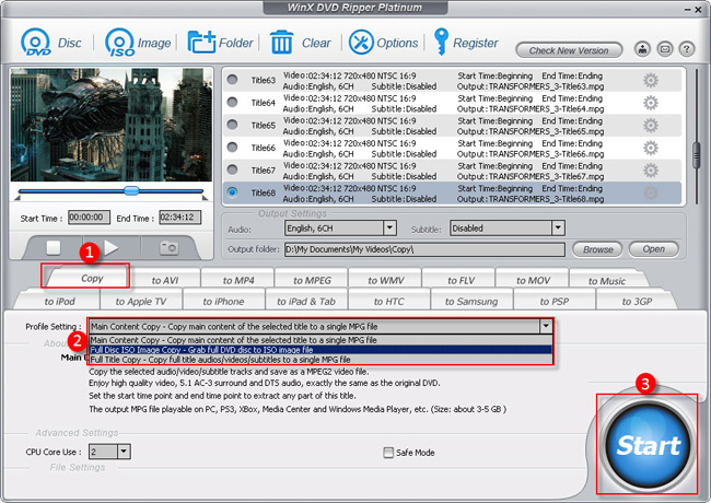 WinX DVD Ripper Platinum User Guide