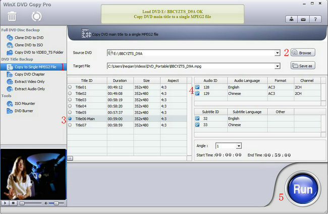 Copy DVD to MPEG2