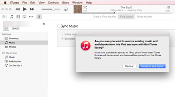iTunes sync iPod music