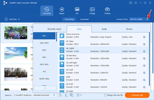 Convert MP4 to AVCHD using filestar