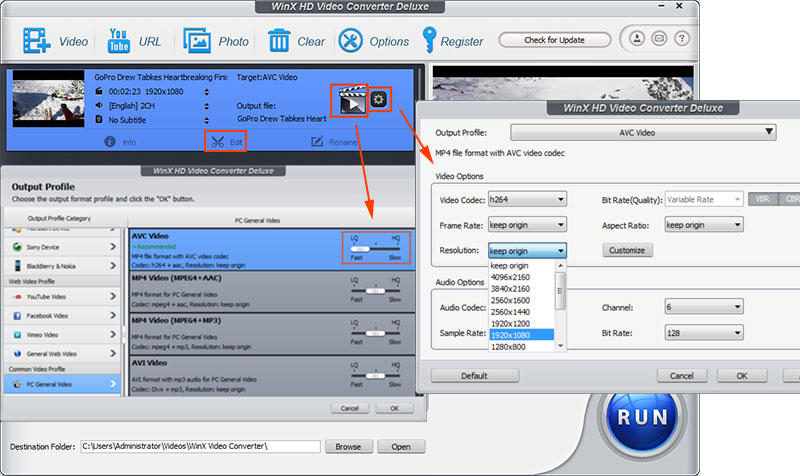 Reduce MP4 File Size by WinX Video Converter