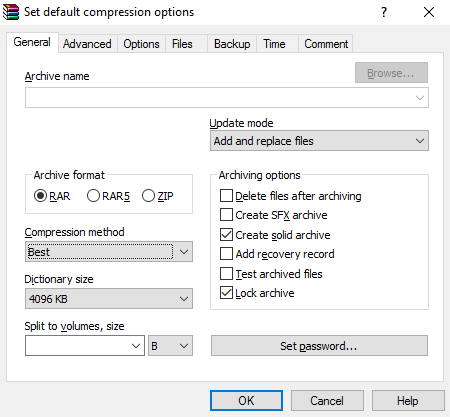 compress file with winrar