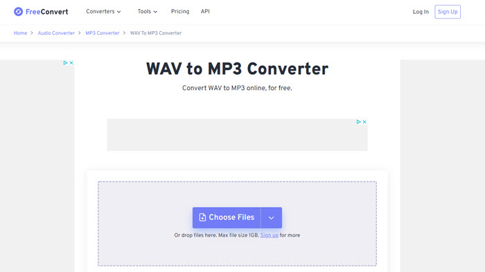 FreeConvert WAV to MP3