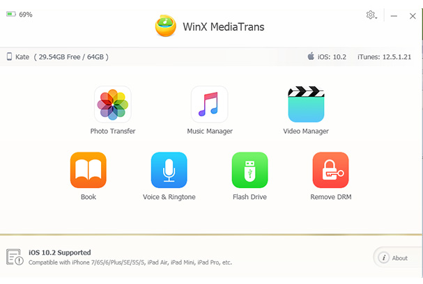 Best iPhone manager. Transfer video backup photo manage music without iTunes well known Screen Shot