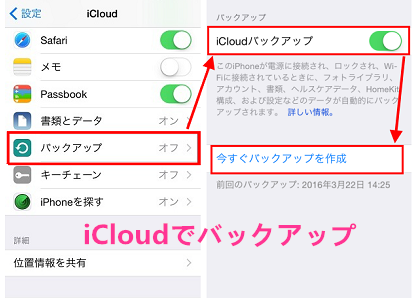 iPhoneでiCloudの使い方