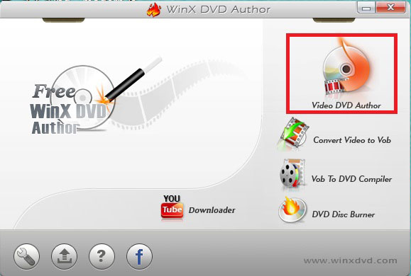 WinX DVD Authorを起動
