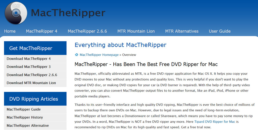 初心者向けDVDコピーソフト:MacTheRipper