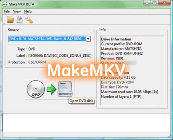 DVDRs[K[ht[\tgFMakeMKV