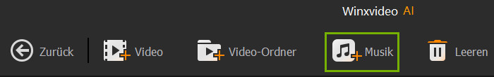Musik in Winxvideo AI importieren