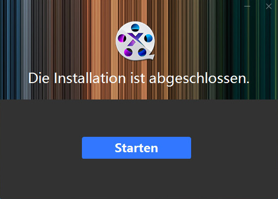 Start von Winxvideo AI - Installation abschließen