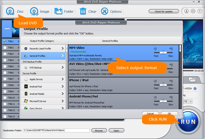 Digitize DVD for playback without disc reading error