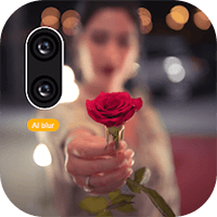 AIによるぼかし加工アプリ:肖像写真DSLR