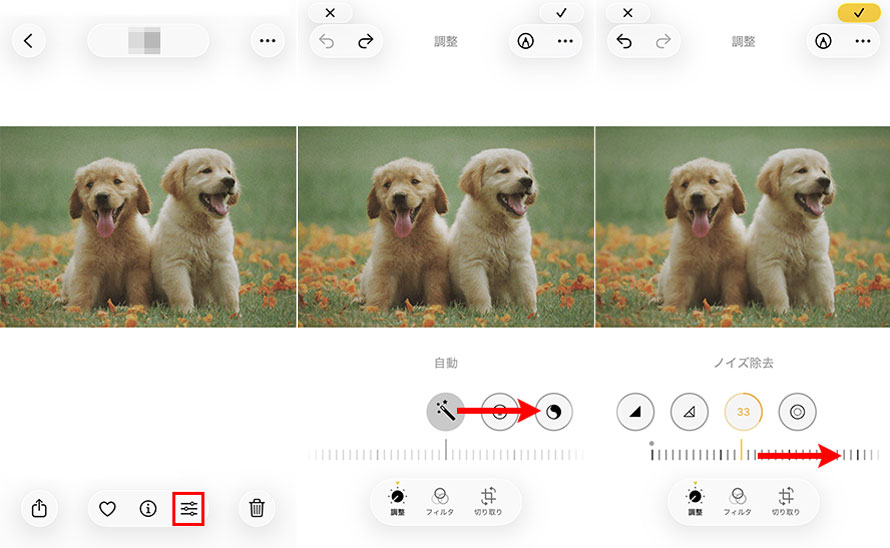 iPhone�Ŏʐ^�̃m�C�Y����������菇
