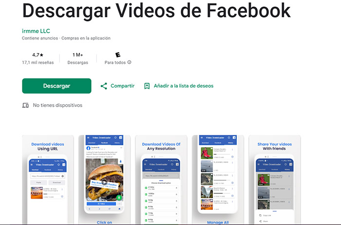 Cómo descargar un video de Facebook Android