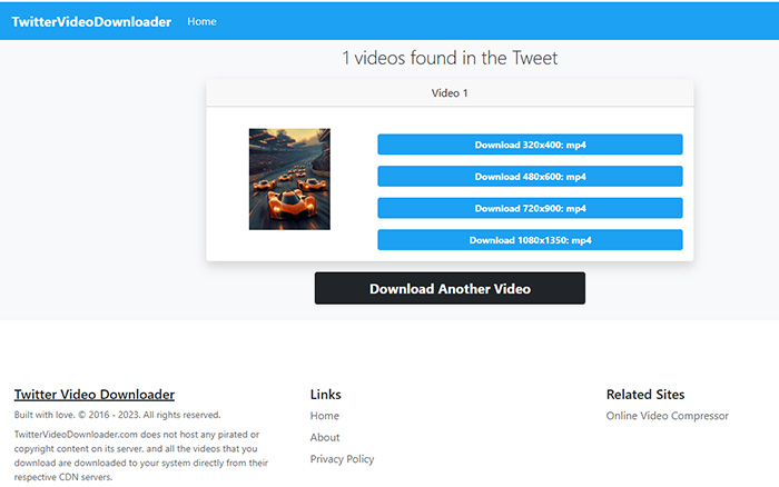 descargar video de Twitter Online