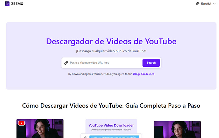 Como descargar un video de YouTube Zeemo