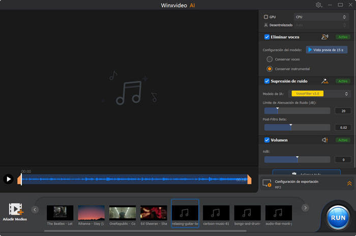 Eliminar voces de audio o video
