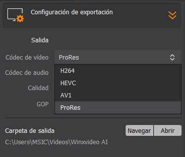 exportar vídeo