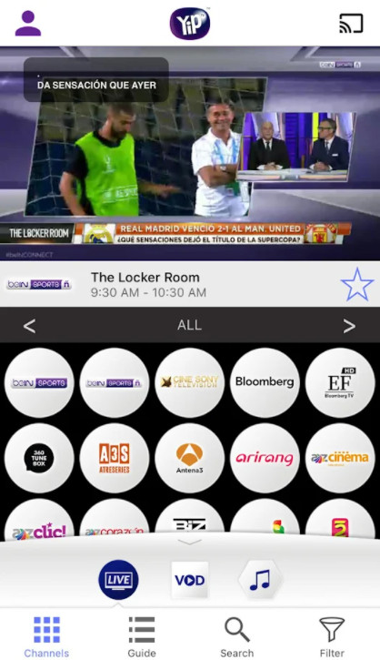 Football live streaming app - YipTV