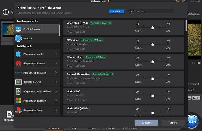 Choose Output Format