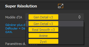 Winxvideo AI Paramètres du Modèle