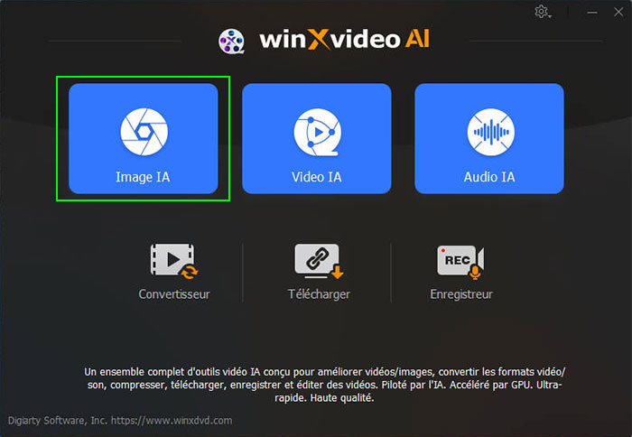 Winxvideo AI Amélioration d'Image