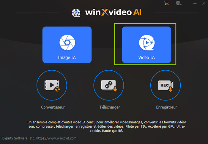 Winxvideo AI Amélioration de la Vidéo