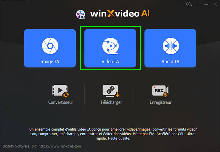 Winxvideo AI Amélioration de la Vidéo