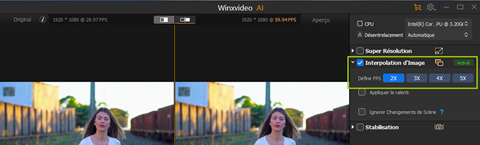 Winxvideo AI Interpolation d'Images