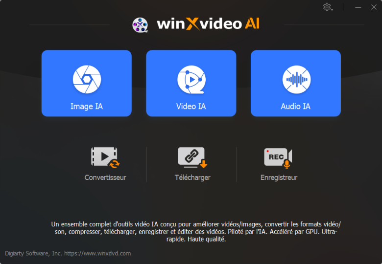 Winxvideo AI interface