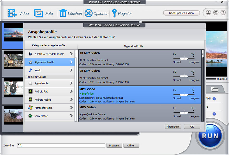 Convert video to 4K MP4