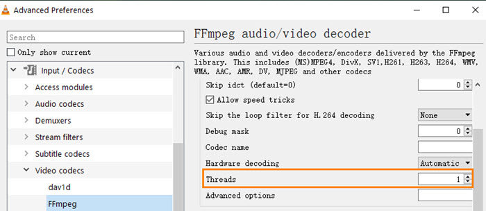 VLC 4K HEVC frame drops