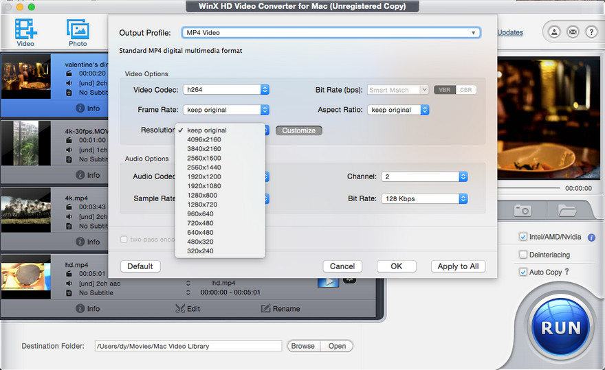 adjust parameters