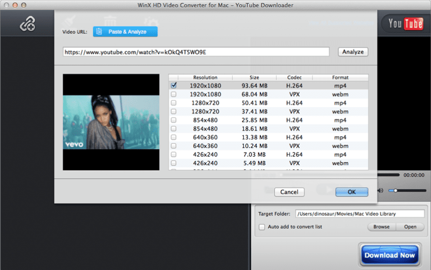 WinX HD Video Converter Deluxe for Mac screenshot