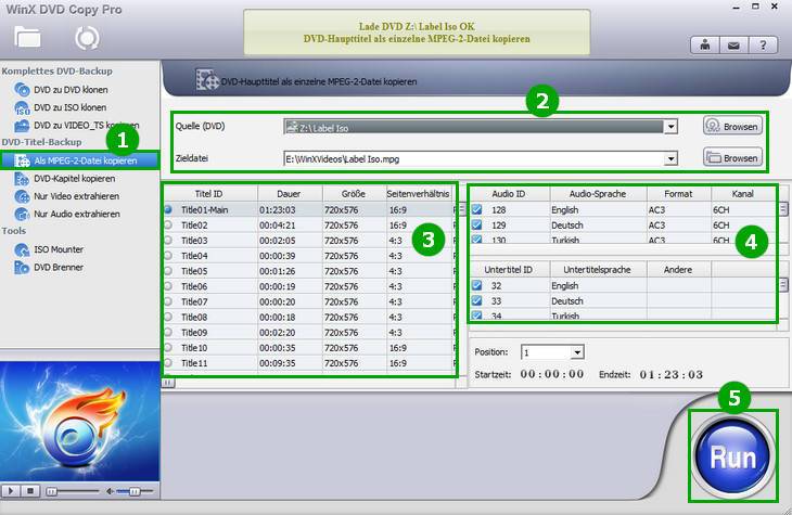 DVD als MPEG2-Datei kopieren - WinX DVD Copy Pro