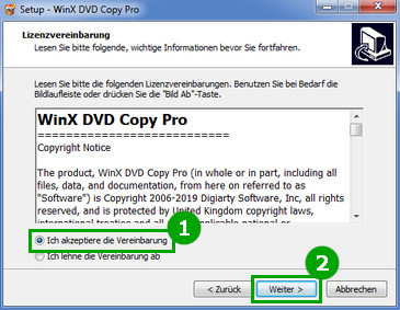 WinX DVD Copy Pro installieren - Schritt 5