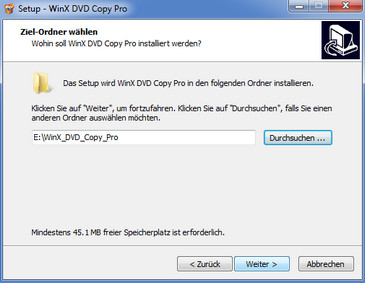 WinX DVD Copy Pro installieren - Schritt 6