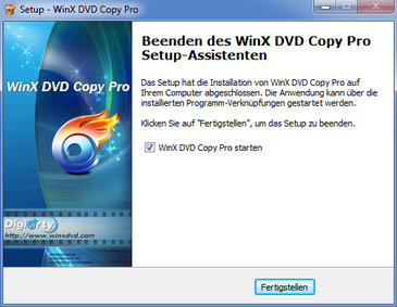 WinX DVD Copy Pro installieren - Schritt 7