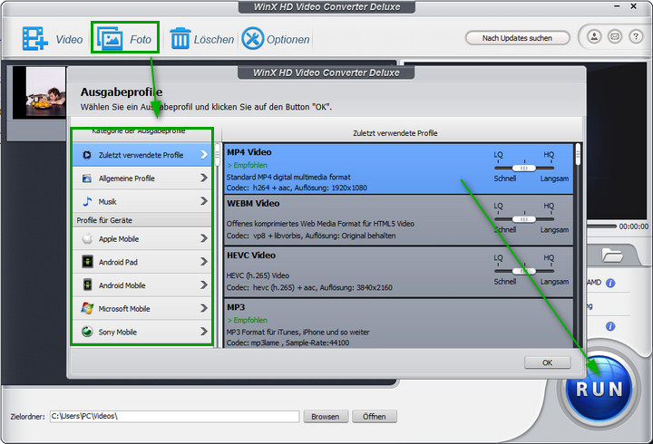 Diashow aus Fotos erstellen - WinX HD Video Converter Deluxe