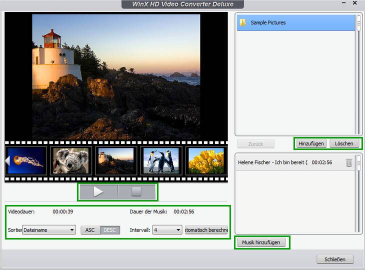 Hintergrundmusik hinzufügen - WinX HD Video Converter Deluxe