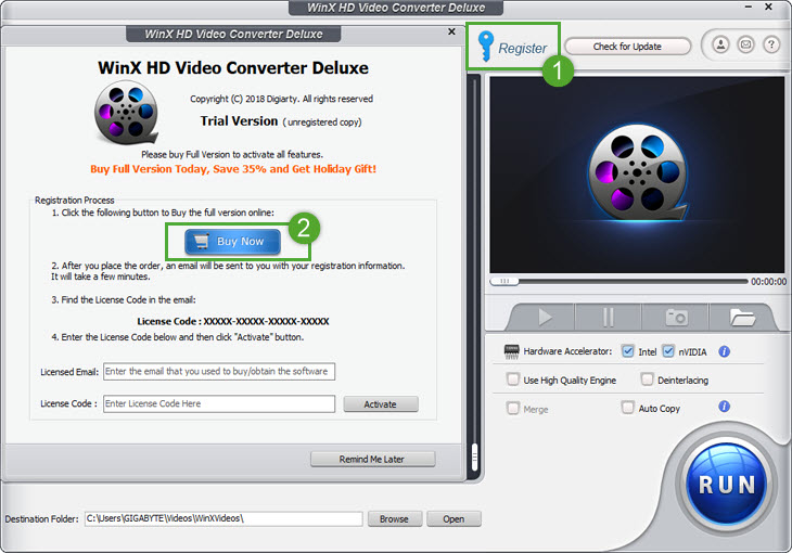 WinX HD Video Converter Deluxe tutorial & User Guide - how to convert and download video