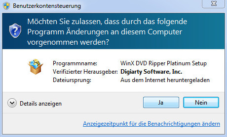WinX DVD Ripper Platinum installieren - Schritt 2