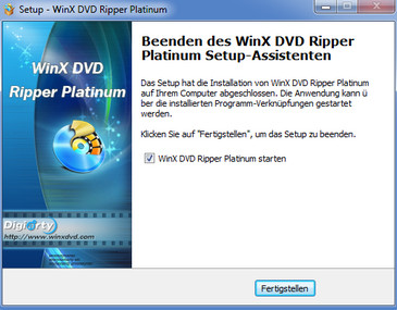 WinX DVD Ripper Platinum installieren - Schritt 7