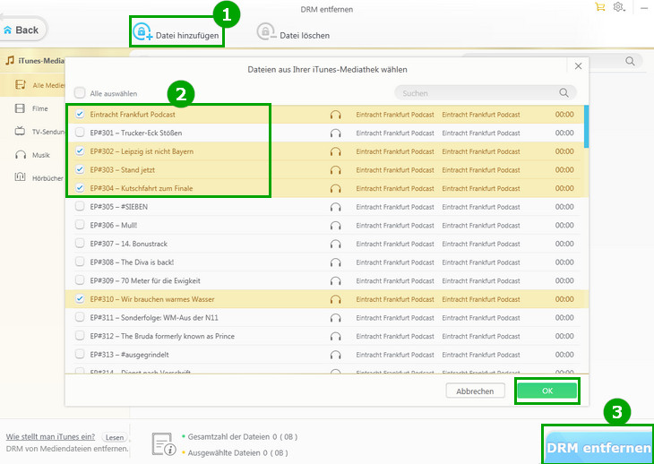 DRM von der iTunes-Mediathek entfernen - WinX MediaTrans