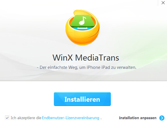 WinX MediaTrans installieren - Schritt 3