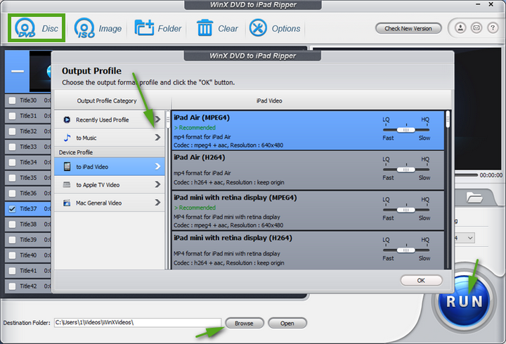 steps to rip dvd to iPad